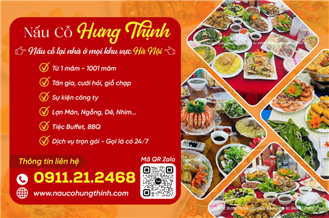 Ảnh Nấu Cỗ Ở Bắc Từ Liêm – Dịch Vụ Chuyên Nghiệp, Tiện Lợi Cho Mọi Sự Kiện