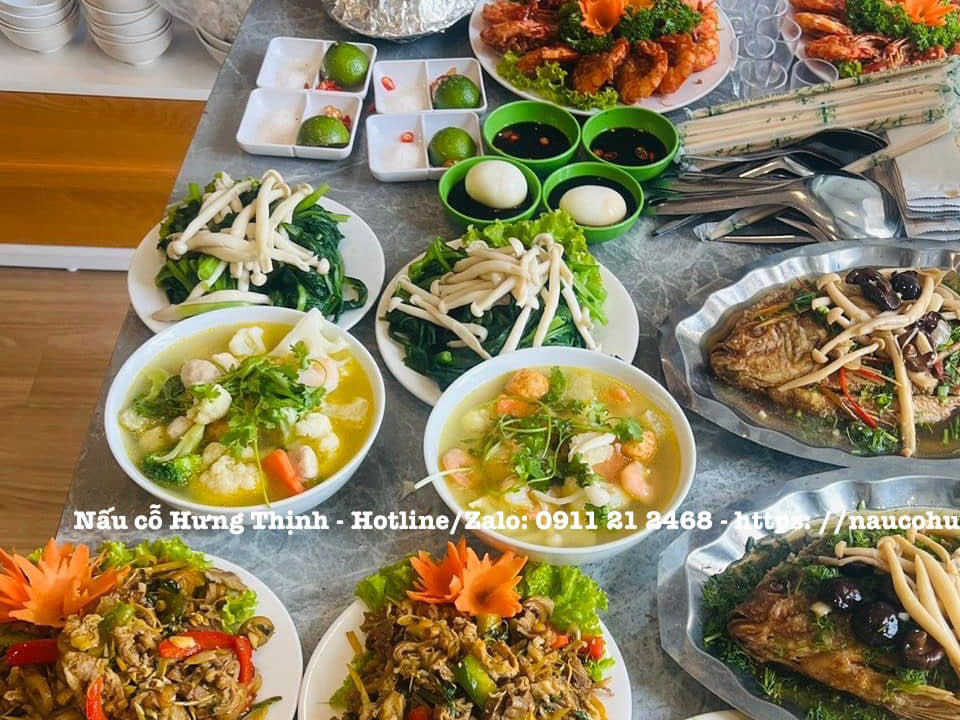 Nấu cỗ giỗ tại nhà xã Trung Mầu – Menu phong phú, giá cả hợp lý