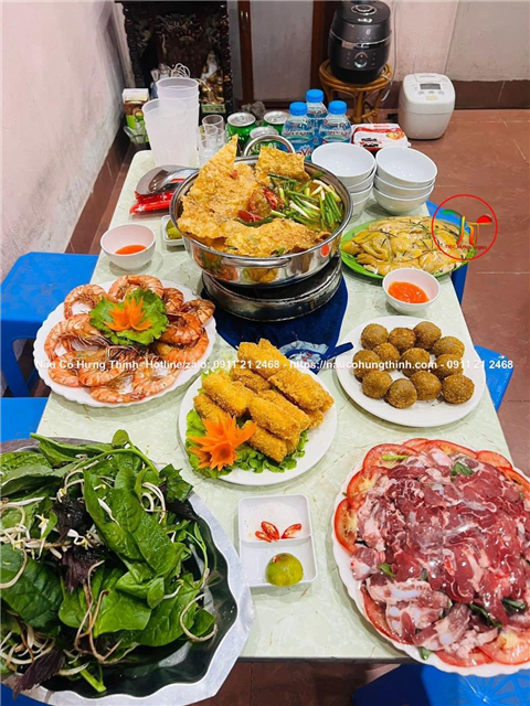 Ảnh nấu cỗ cưới hỏi tại nhà hải dương
