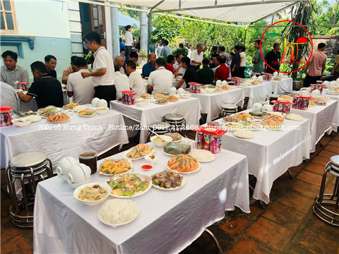 Ảnh nấu cỗ cưới hỏi 500 khách tại nhà