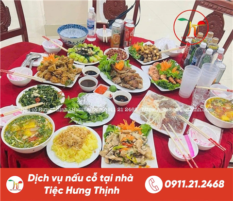 Ảnh nấu cỗ sinh nhật ngoài trời