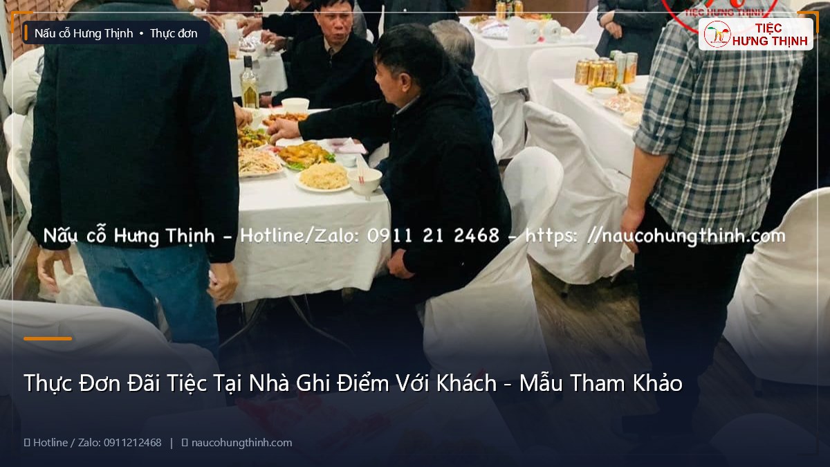 Thực Đơn Đãi Tiệc Tại Nhà Ghi Điểm Với Khách - Mẫu Tham Khảo