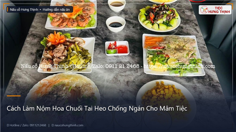 Ảnh Cách Làm Nộm Hoa Chuối Tai Heo Chống Ngán Cho Mâm Tiệc